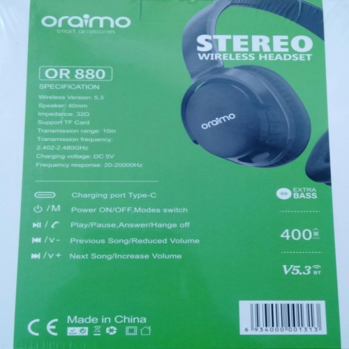 Oraimo OR-880 Youth Buds RGB Wireless Bluetooth Headphones – Clear Sound - Image 3